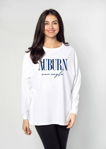 chicka d Auburn Tigers The Big Shirt in White S