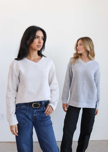 Chicka D Comfy V-Neck Tunic Natural