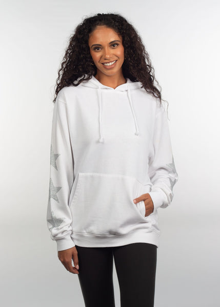 Chicka D Everybody Hoodie With Rhinestone Stars S