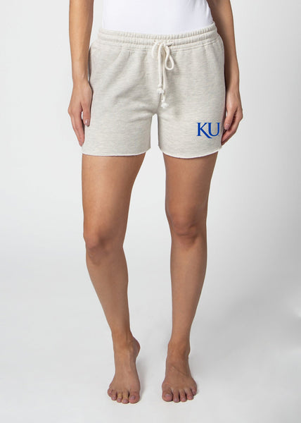 chicka d Kansas Jayhawks Ash Grey Sweatshorts S