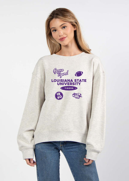 chicka d LSU Tigers Two-A-Days Old School Crew S