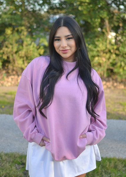 chicka d Nantucket Mock-Neck in Berry M