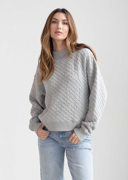 chicka d Quilted Mock-Neck S