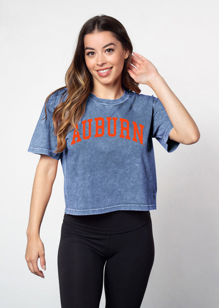 chicka d Short 'N Sweet Tee Auburn Tigers in Ink S