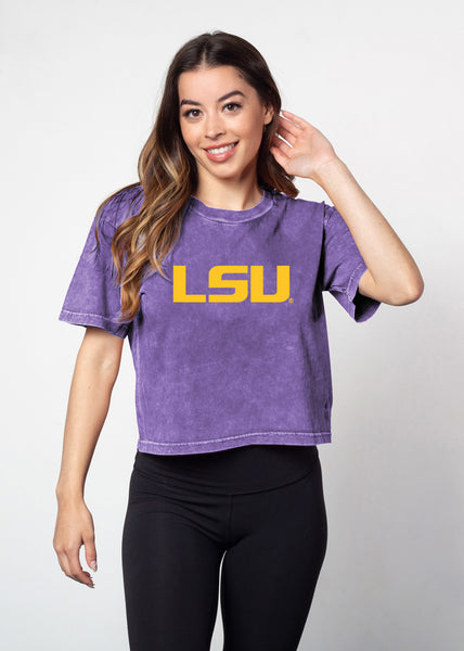 chicka d Short 'N Sweet Tee LSU Tigers in Grape S