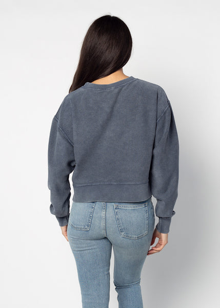 Chicka D Corded Boxy Pullover Auburn Tigers In Navy S