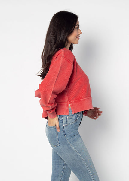 Chicka D Corded Boxy Pullover Iowa State Cyclones In Crimson S