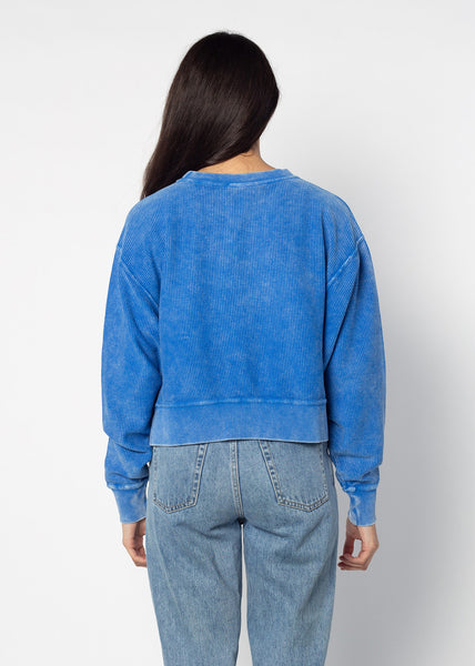 Chicka D Corded Boxy Pullover Kansas Jayhawks In Royal S