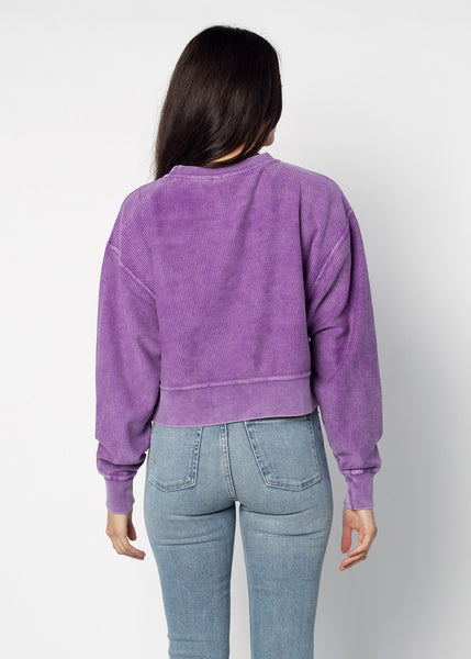 Chicka D Corded Boxy Pullover Kansas State Wildcats In Purple S