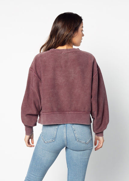 Chicka D Corded Boxy Pullover Mississippi State Bulldogs In Maroon S