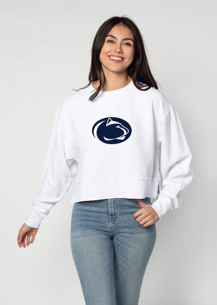 chicka d Corded Boxy Pullover Penn State Nittany Lions in White S
