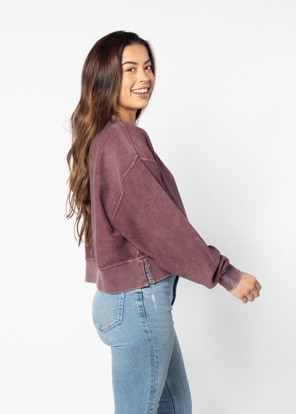 Chicka D Corded Boxy Pullover Virginia Tech Hokies In Maroon S