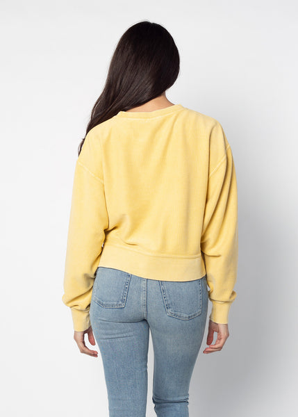 Chicka D Corded Boxy Pullover West Virginia Mountaineers In Gold S