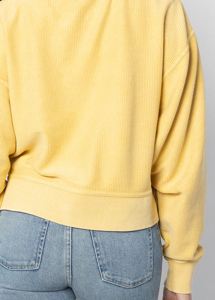 Chicka D Corded Boxy Pullover West Virginia Mountaineers In Gold S