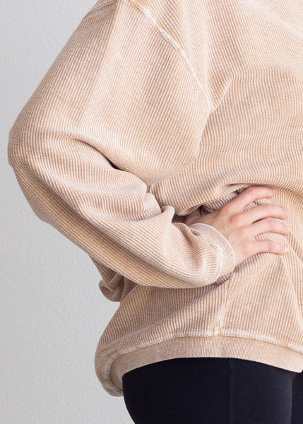 Chicka D Corded Sweatshirt Clemson Tigers In Latte S