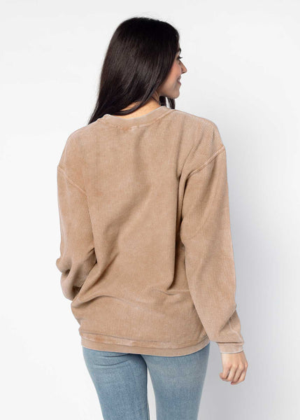 Chicka D Corded Sweatshirt Clemson Tigers In Latte S