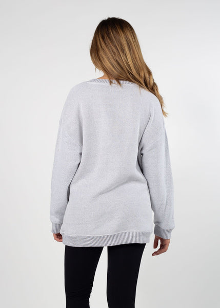 Chicka D Georgia Bulldogs Heather Grey Warm Up Crew Sweatshirt S