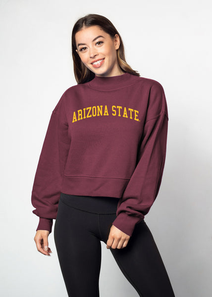 chicka d Hailey Sweatshirt Arizona State Sun Devils in Maroon S