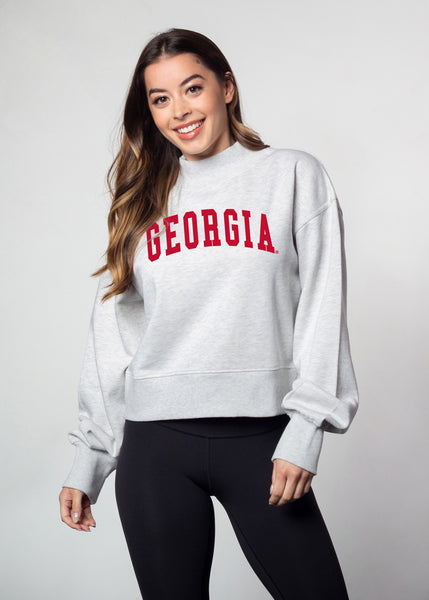 Chicka D Hailey Sweatshirt Georgia Bulldogs In Ash Grey S