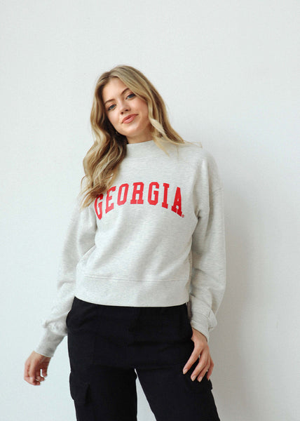 chicka d Hailey Sweatshirt Georgia Bulldogs in Ash Grey S