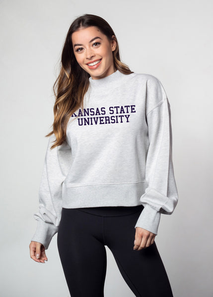 chicka d Hailey Sweatshirt Kansas State Wildcats in Ash Grey S