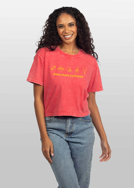 chicka d Iowa State Cyclones Hustle Short 'n Sweet Tee S