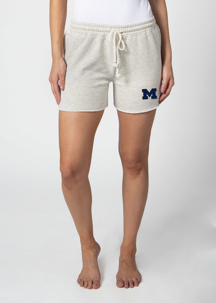chicka d Michigan Wolverines Ash Grey Sweatshorts S
