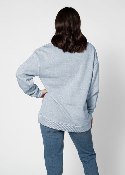 Chicka D Michigan Wolverines Ink Warm Up Crew Sweatshirt S