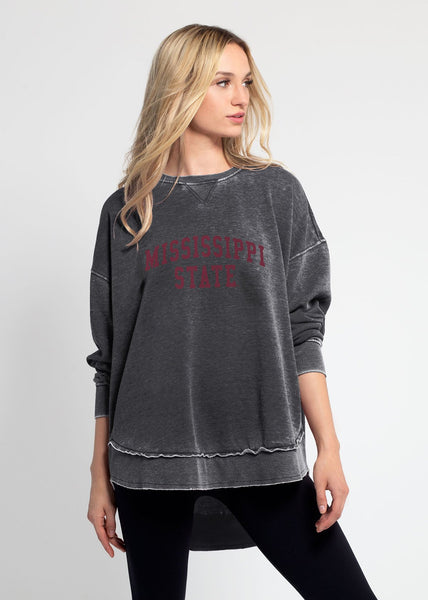 chicka d Mississippi State Bulldogs Campus Pullover in Charcoal Charcoal