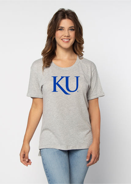 chicka d Must Have Tee Kansas Jayhawks in Heather Grey S