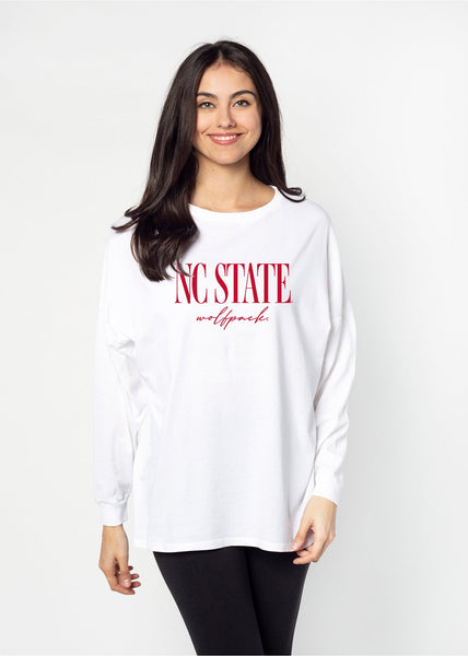 chicka d NC State Wolfpack The Big Shirt in White S
