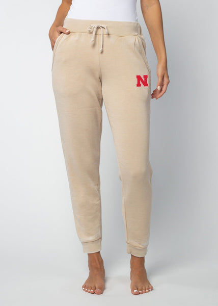 chicka d Nebraska Cornhuskers Oatmeal Campus Sweatpants S