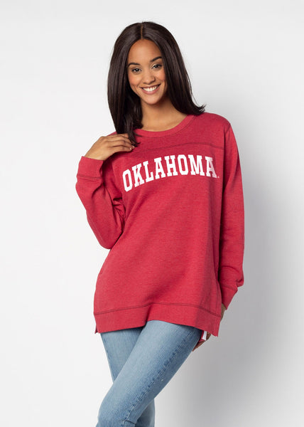 chicka d Oklahoma Sooners Crimson Back To Basics Tunic S
