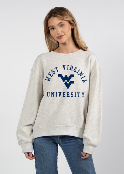 chicka d Old School Crew West Virginia Mountaineers in Ash Grey S