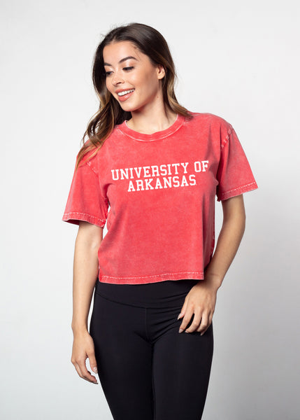 chicka d Short 'N Sweet Tee Arkansas Razorbacks in Cardinal S