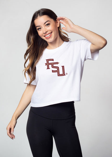 chicka d Short 'N Sweet Tee FSU Seminoles in White S