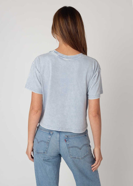 Chicka D Short 'n Sweet Tee In Faded Denim Faded Denim