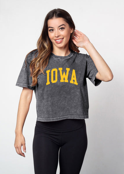 chicka d Short 'N Sweet Tee Iowa Hawkeyes in Graphite S