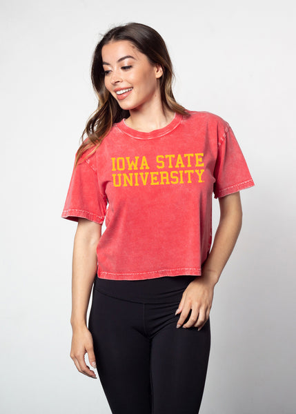 chicka d Short 'N Sweet Tee Iowa State Cyclones in Cardinal S