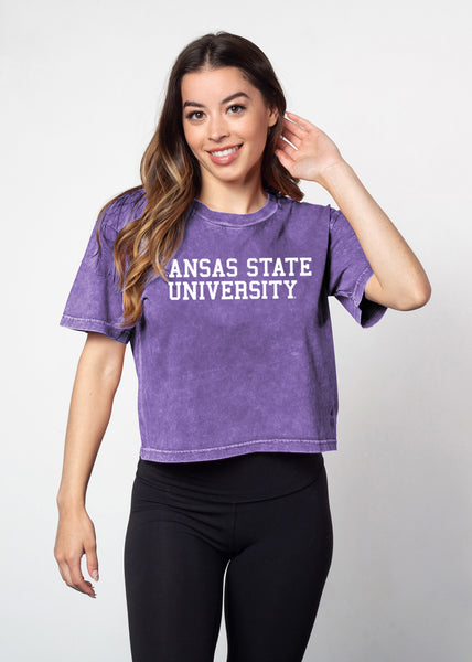 chicka d Short 'N Sweet Tee Kansas State Wildcats in Grape S