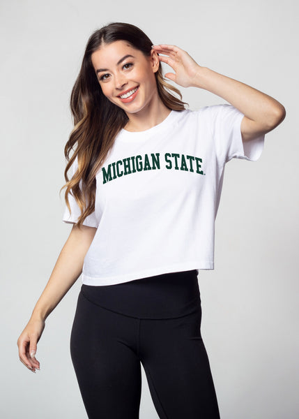 chicka d Short 'N Sweet Tee Michigan State Spartans in White S