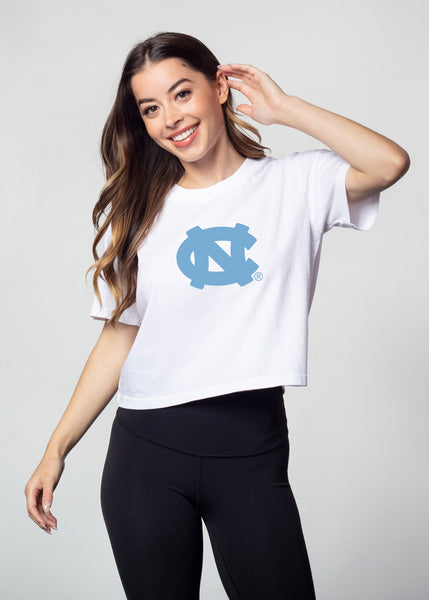 chicka d Short 'N Sweet Tee North Carolina Tar Heels in White S
