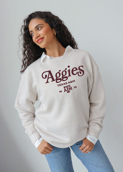 chicka d Texas A&M Aggies Alumni Warm Up Crew Sweatshirt S