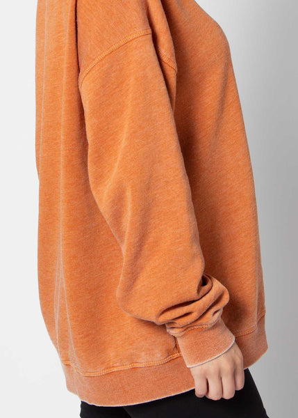 Chicka D Texas Longhorns Orientation Burnout Crew Sweatshirt In Burnt Orange S