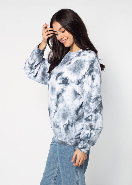 Chicka D The Original Corded Crew Auburn Tigers In Slate Tie-Dye S