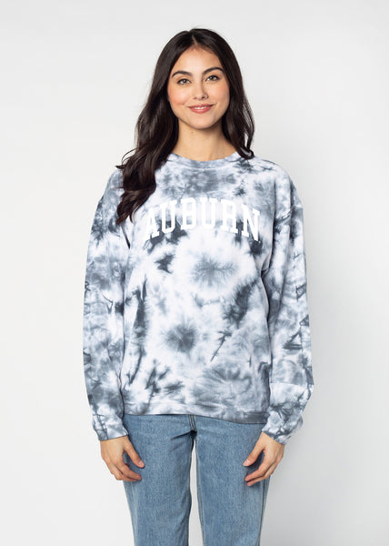 chicka d The Original Corded Crew Auburn Tigers in Slate Tie-Dye S