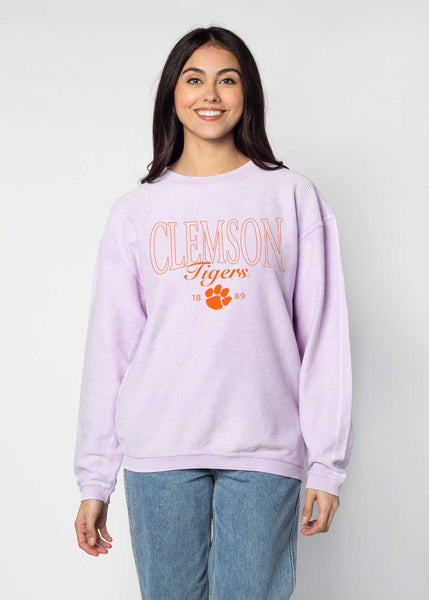 chicka d The Original Corded Crew Clemson Tigers Cliffs Notes in Lilac S