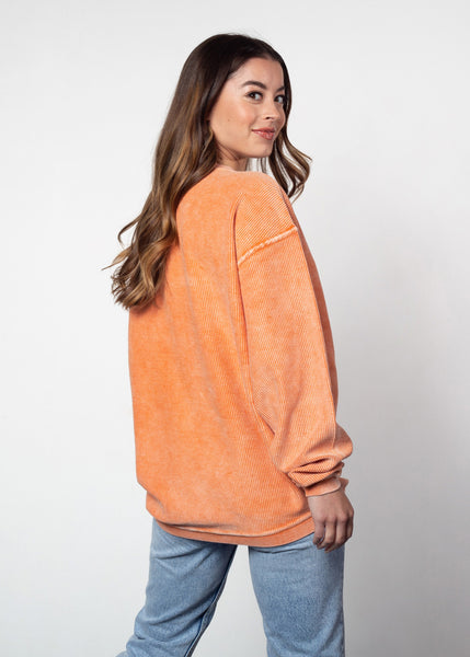 Chicka D The Original Corded Crew Clemson Tigers In Orange S