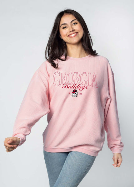chicka d The Original Corded Crew Georgia Bulldogs Cliffs Notes in Urban Pink S