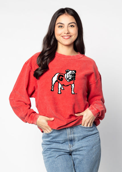 chicka d The Original Corded Crew Georgia Bulldogs in Red S